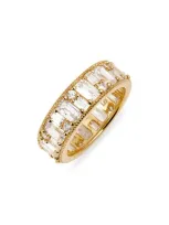 Nordstrom Cubic Zirconia Eternity Band Ring In 14k Gold Plated