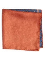 Nordstrom Four Panel Silk Pocket Square In Brown