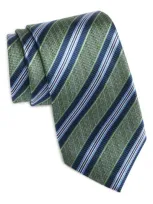 Nordstrom Stripe Silk Tie In Green