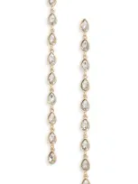 Nordstrom Teardrop Linear Drop Earrings In Clear- Gold