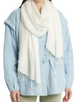 Nordstrom Tissue Weight Wool & Cashmere Scarf In Ivory Winter