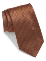 Nordstrom Tonal Stripe Silk Tie In Brown