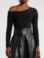 Nordstrom X Harlem's Fashion Row Megan Renee Off The Shoulder Bodysuit In Black