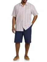 Oak Hill By Dxl Comfort Stretch Chino Shorts In Navy