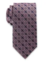 Oak Hill Premium By Dxl Medallion Silk Tie In Pink