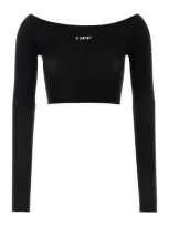 Off-white Off Stamp Top In Black