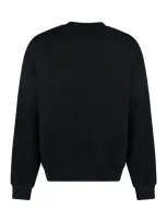 Off-white Cotton Crew-neck Sweatshirt In Black