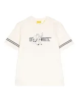 Off-white Kids' Graphic-print Cotton T-shirt In White