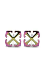 Off-white Mini Arrow Stud Earrings In Silver