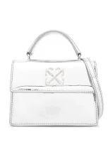 Off-white Mini Jitney Tote Bag In Silver