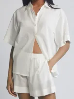 Open Edit Vacation Short Pajamas In Ivory Egret