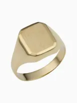 Oradina Men's 14k Yellow Solid Gold The Duke Signet Ring In Yellow Gold