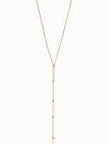 Oradina Women's 14k Yellow Solid Gold Brooklyn Bar Station Drop Necklace In Yellow Gold