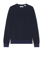 Original Penguin Jacquard Tonal Sweater In Blue