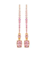 Oscar De La Renta Moon And Oval Drop Earrings In Rose Gold Multi