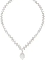 Ottolinger Ssense限定 シルバー＆ホワイト Diamond Dip ネックレス In White