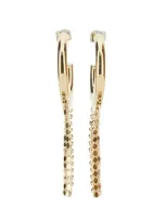 Rabanne Pixel Circle Earrings In Gold