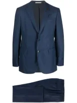 Pal Zileri Single-breasted Wool Suit In Blue