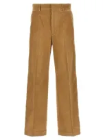 Palm Angels Corduroy Suit Tape Pants In Beige