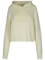 Palm Angels Curved Cream Wool Blend Sweater