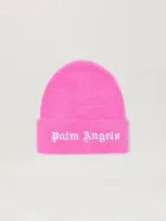 Palm Angels Maxi Beanie Classic Logo In Pink