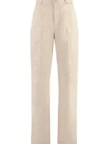 Palm Angels Multi-pocket Cotton Trousers In Beige