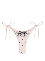 Palm Angels Paisley-print Bikini Bottoms In Pink Pink