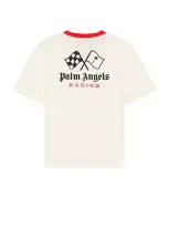 Palm Angels X Formula 1 Racing Monogram Tee In White  Black  & Red