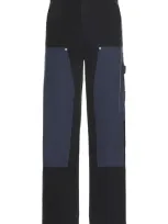 Palmes Smash Double Trousers In Black Denim