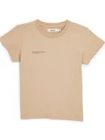 Pangaia Kids' Organic Cotton 365 T-shirt In Beige