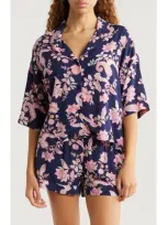 Papinelle Abigail Paisley Short Pajamas In Navy