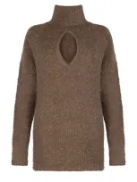 Paris Georgia Teddy Oversized Sweater In Brown