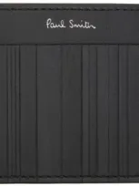 Paul Smith Black Shadow Stripe Credit Card Holder In 79 Blacks