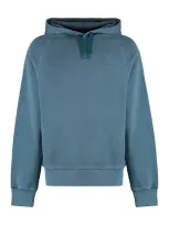 Paul Smith Cotton Hoodie In Blue