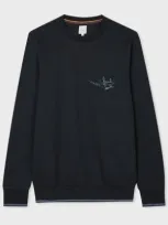 Paul Smith Dark Navy 'shadow Logo' Sweatshirt Blue