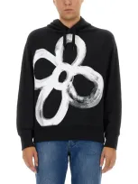 Paul Smith Happy Flower Hoodie Black