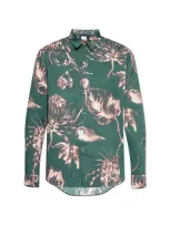 Paul Smith Patterned Shirt In Green