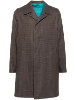 Paul Smith Wool Check-pattern Jacket In Brown