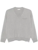 Peserico Punto Luce-embellished Sweater In Grey