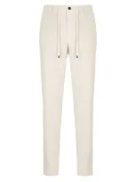 Peserico Velvet Trousers In Neutrals