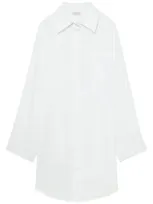 Peter Do Oversize Cotton Shirt In 白色