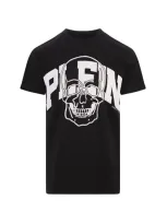 Philipp Plein Black Round Neck Ss Skull T-shirt