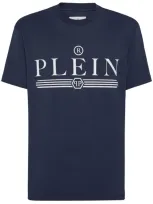 Philipp Plein Logo-print Cotton T-shirt In Blue