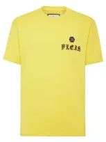 Philipp Plein Gothic Plein T-shirt In Yellow