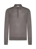 Piacenza Cashmere Polo Shirt In Stone