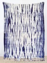 Pillowpia Indigo Shibory Throw In Vines