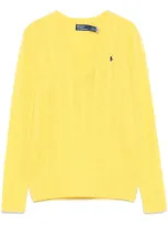 Polo Ralph Lauren Logo Pullover Clothing In Yellow