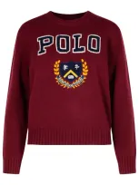 Polo Ralph Lauren Ribbed Crewneck Jumper In Red