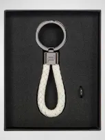 Porsche Design Men's Pd Keyring Leather Cord In White