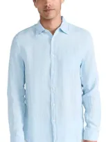 Portuguese Flannel Linen Shirt In Blue